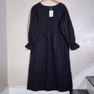 Mulla Cotton Black Midi Dress